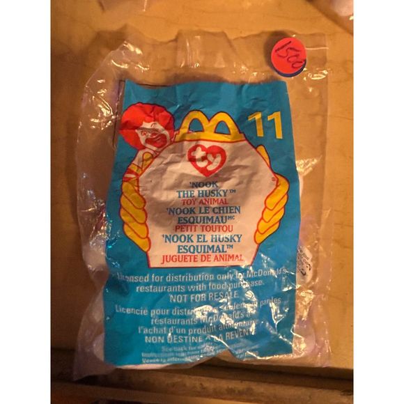 NOOK The Husky Beanie Babies ...ERROR ERROR, ERROR !!! 1993 ORIGINAL PACKAGING - Picture 1 of 4